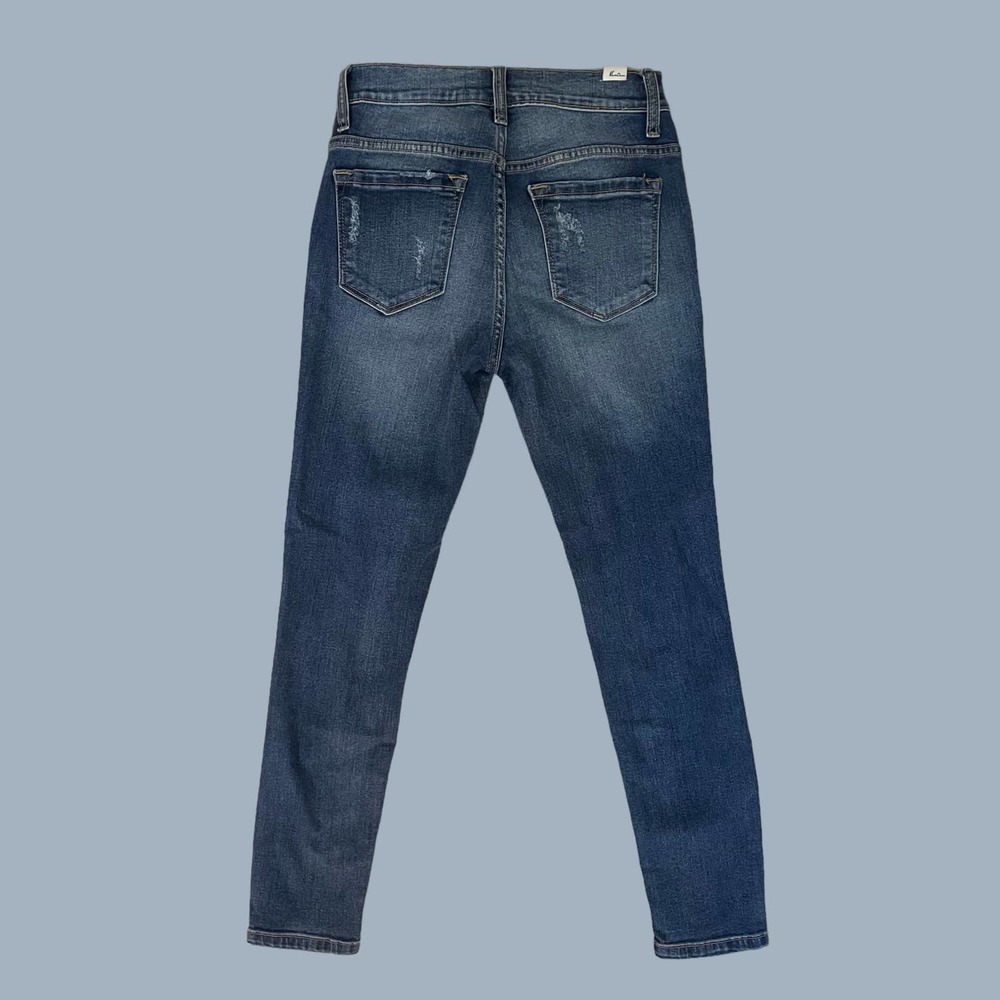 KanCan Estilo Mid Rise Distressed Cropped Ripped Jeans - Picture 3 of 11